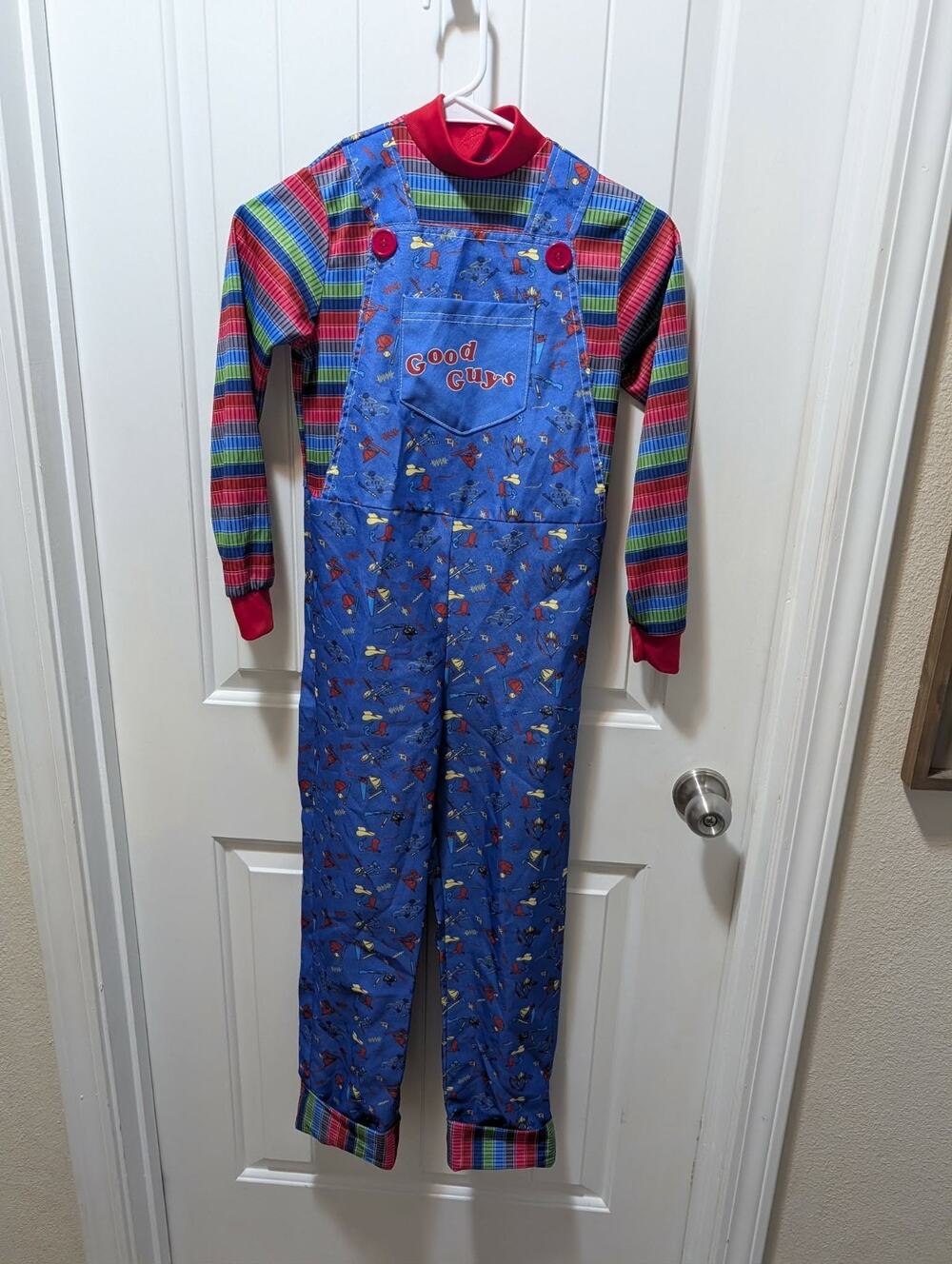 Chucky Child's Play Horror Movie Halloween Costume Jumpsuit Youth L
